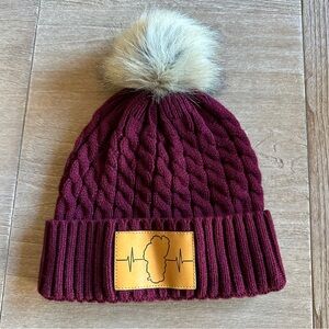 Winter Pom Pom Knit Beanie Hat OS